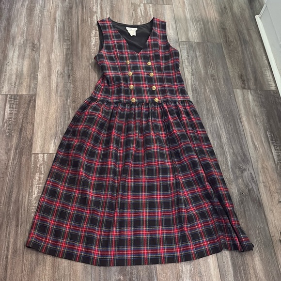 LANZ OF SALZBURG Vintage Plaid Dress - Picture 1 of 7